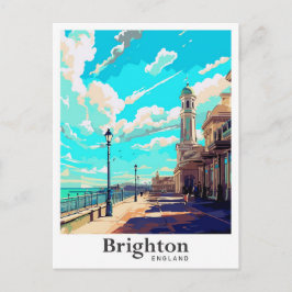 Postal Retrato de viaje de Brighton England Vintage