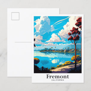 Postal Retrato de viaje de Fremont California Vintage