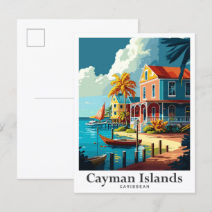 Postal Retrato de viaje de las Islas Caimán