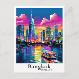 Postal Retrato de viajes de cosecha de Bangkok Tailandia