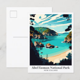 Postal Retrato De Viajes Vintage De Abel Tasman New Zeala