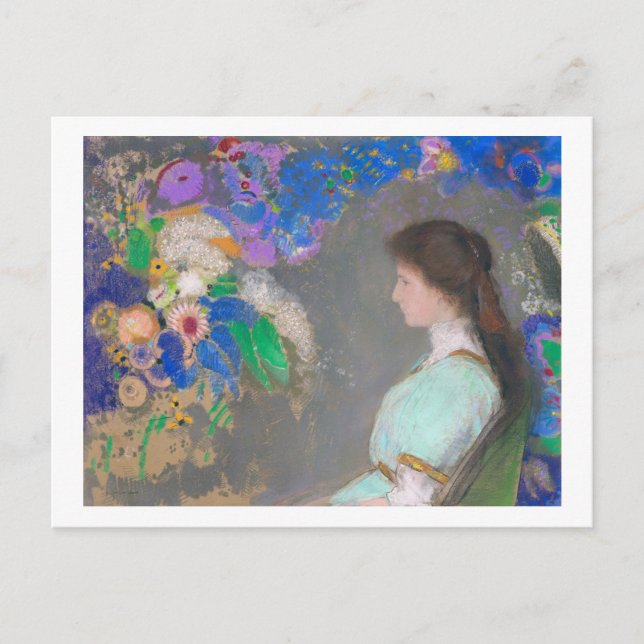 Postal Retrato de Violette Heymann, Redon (Anverso)