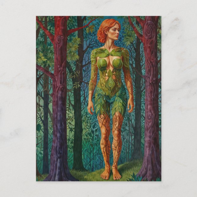 Postal "Retrato de Viridra" - venas del dosel (Anverso)