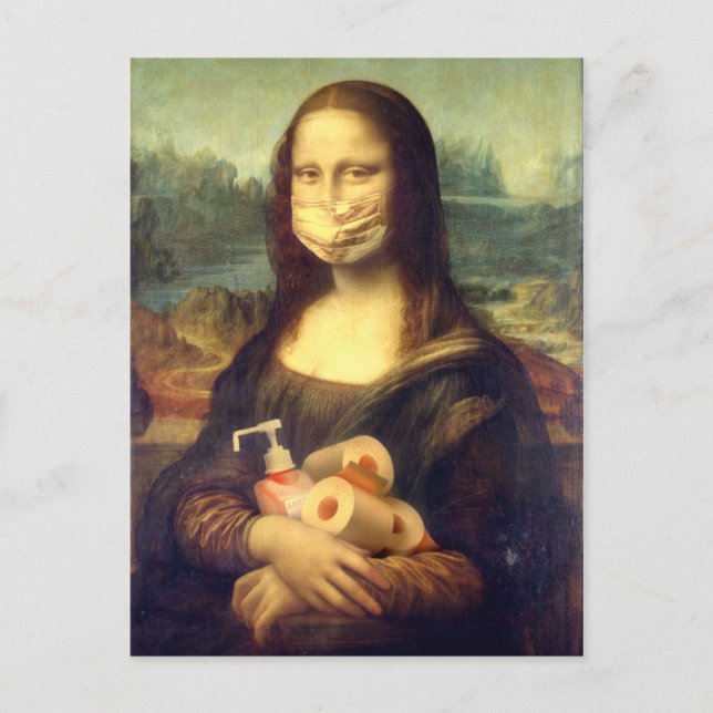 Postal Retrato de virus Corona (Anverso)