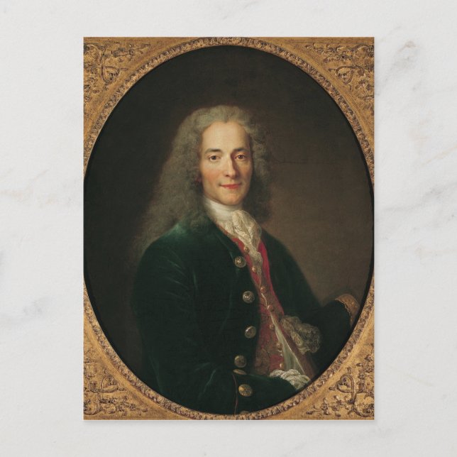 Postal Retrato de Voltaire después de 1718 (Anverso)