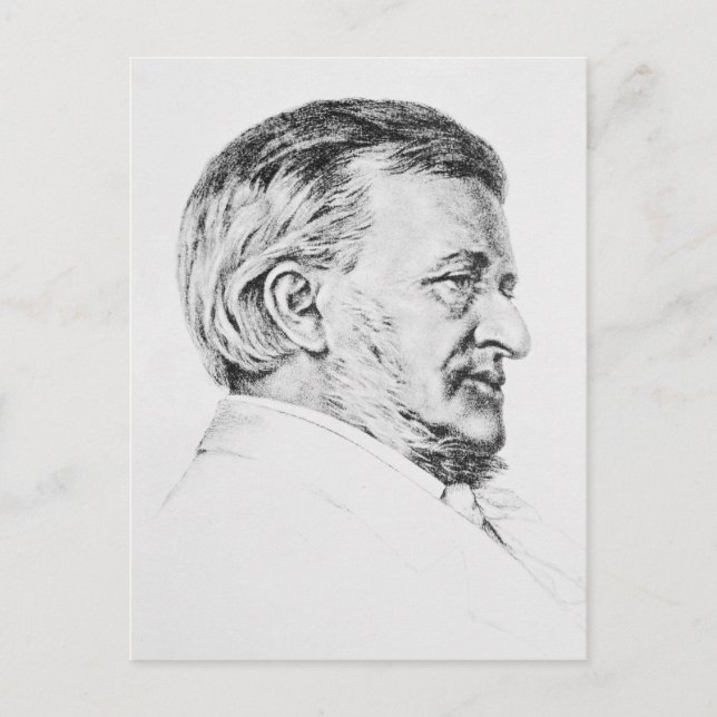 Postal Retrato de Wagner, siglo XIX (Anverso)