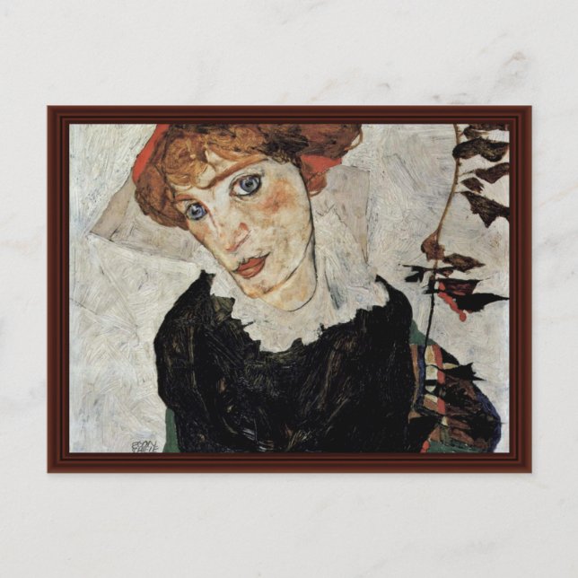 Postal Retrato De Wally Por Schiele Egon (Anverso)