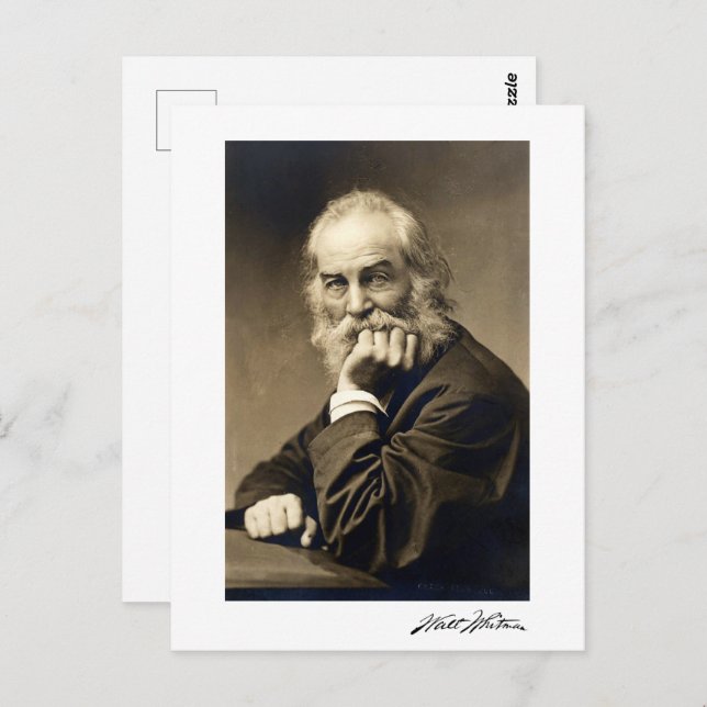 Postal Retrato de Walt Whitman (1869) (Anverso / Reverso)
