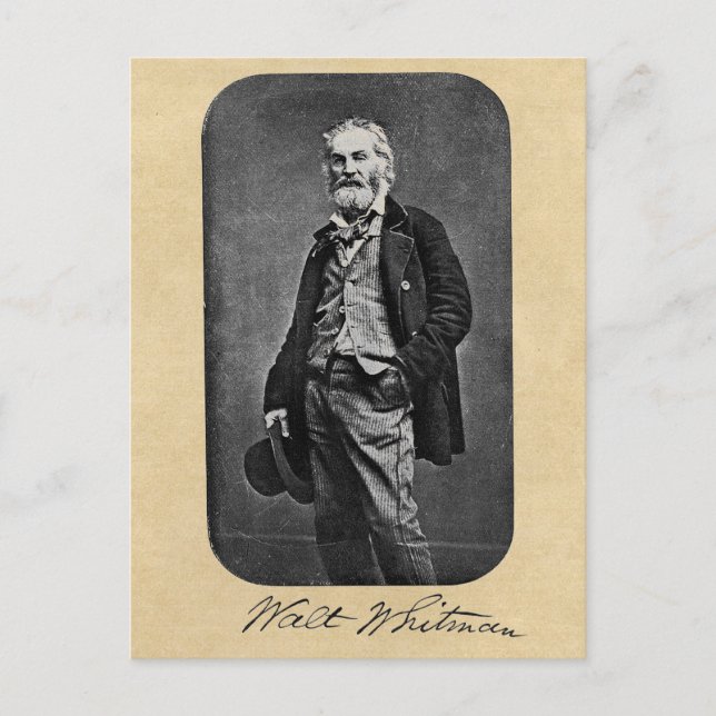 Postal Retrato de Walt Whitman Age 41 (Anverso)