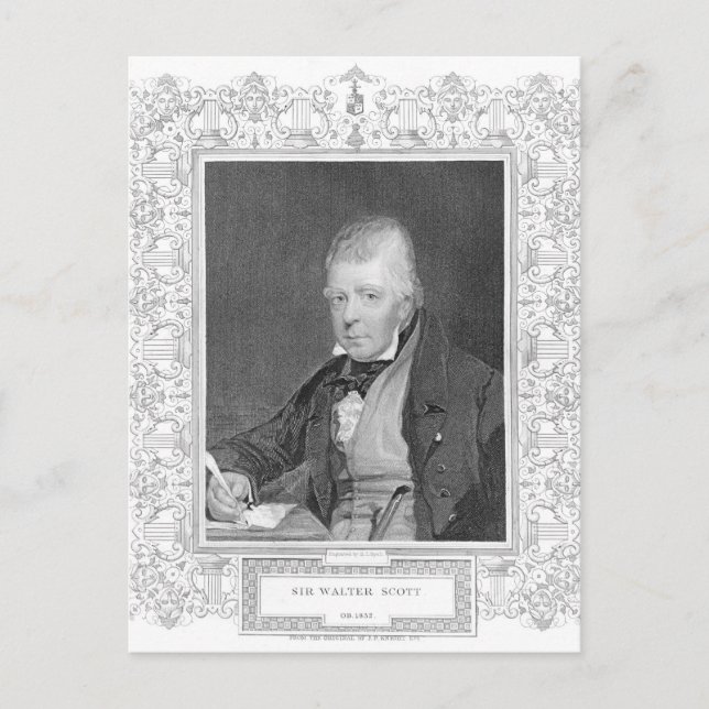 Postal Retrato de Walter Scott (Anverso)