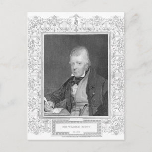 Postal Retrato de Walter Scott