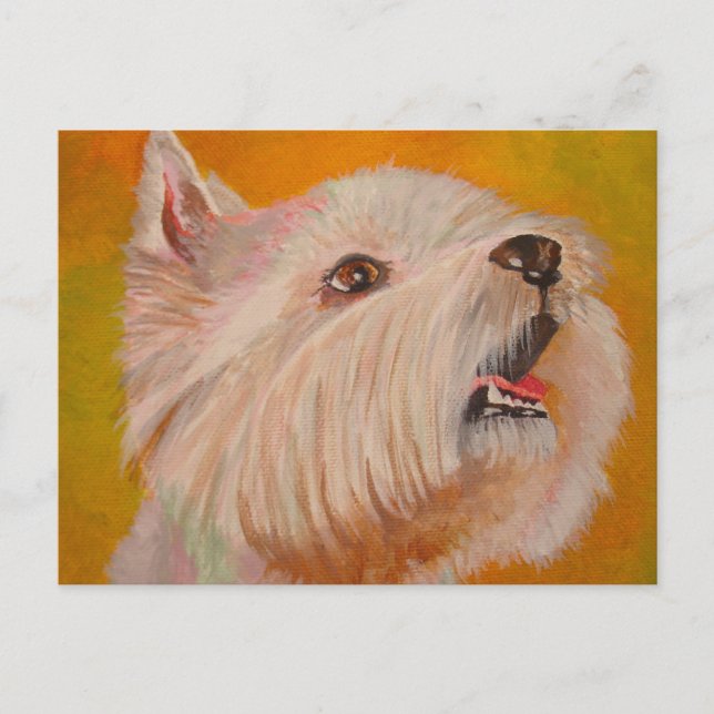 Postal Retrato de West Highland White Terrier (Anverso)