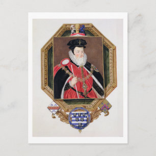 Postal Retrato de William Cecil (1520-98) Primer Barón Bu