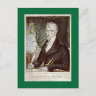 Postal Retrato de William Henry Harrison