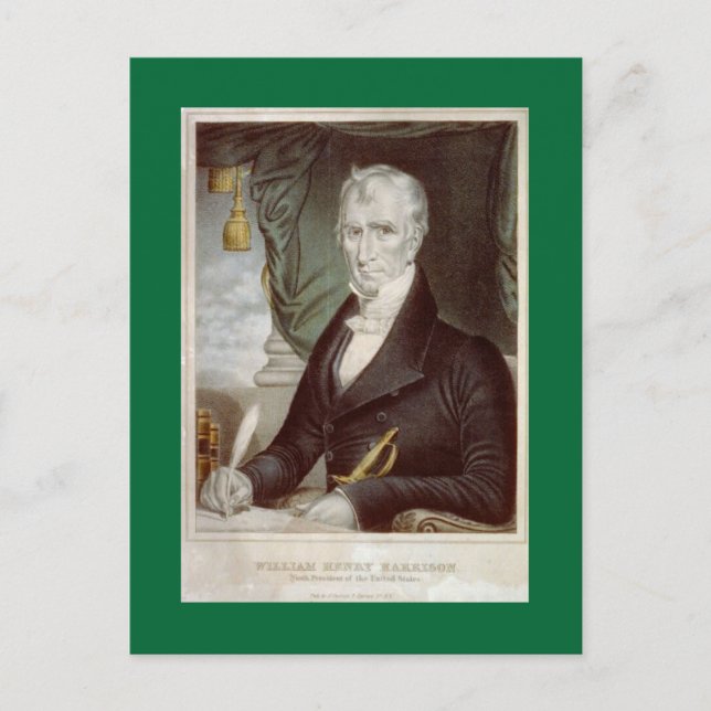 Postal Retrato de William Henry Harrison (Anverso)