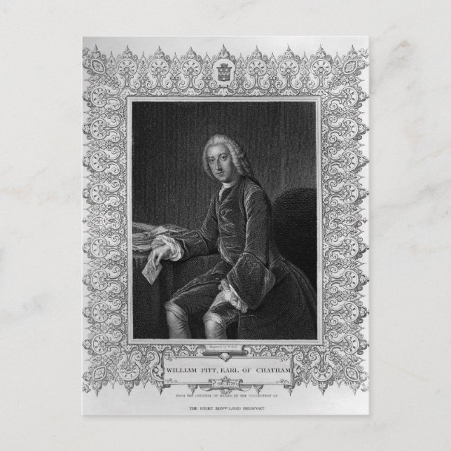 Postal Retrato de William Pitt, primer conde de Chatham (Anverso)