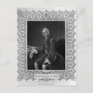 Postal Retrato de William Pitt, primer conde de Chatham