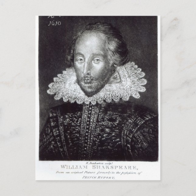 Postal Retrato de William Shakespeare (Anverso)