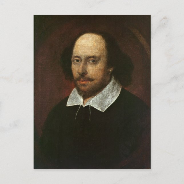 Postal Retrato de William Shakespeare c.1610 (Anverso)