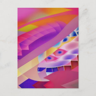 Postal Retrato de Wombott - Arte abstracto de Ken Gage