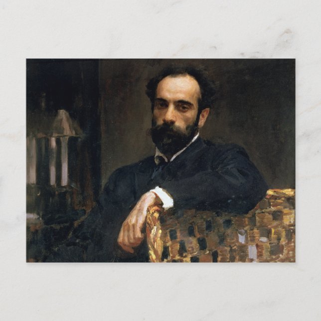 Postal Retrato del artista Isaak Ilyich Levitan (Anverso)