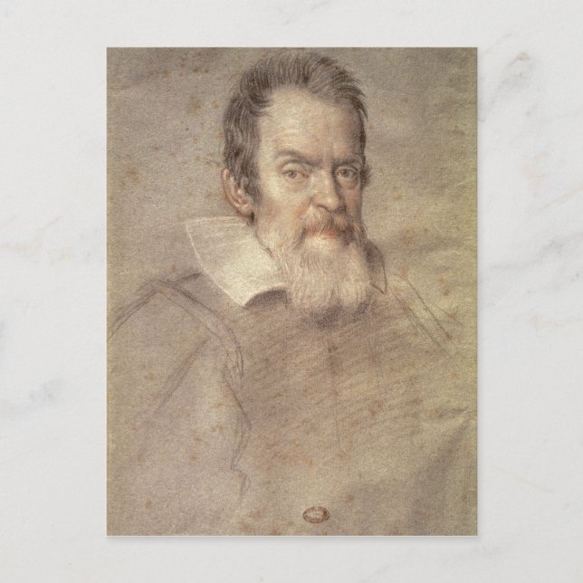 Postal Retrato del astrónomo Galileo Galilei (Anverso)