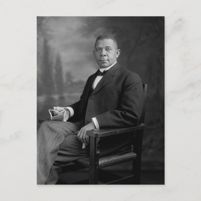 Postal Retrato del Booker T. Washington por Harris y (Anverso)