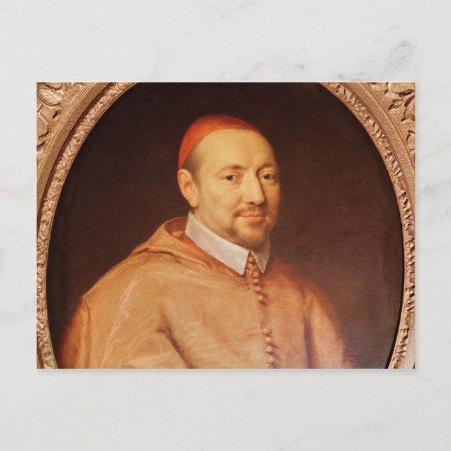 Postal Retrato del Cardenal Pierre de Berulle (Anverso)