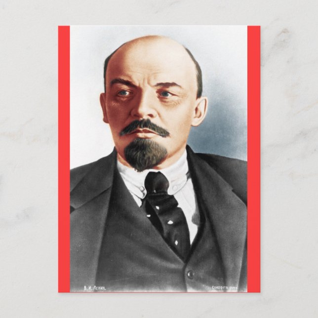 Postal Retrato del color de Lenin (Anverso)