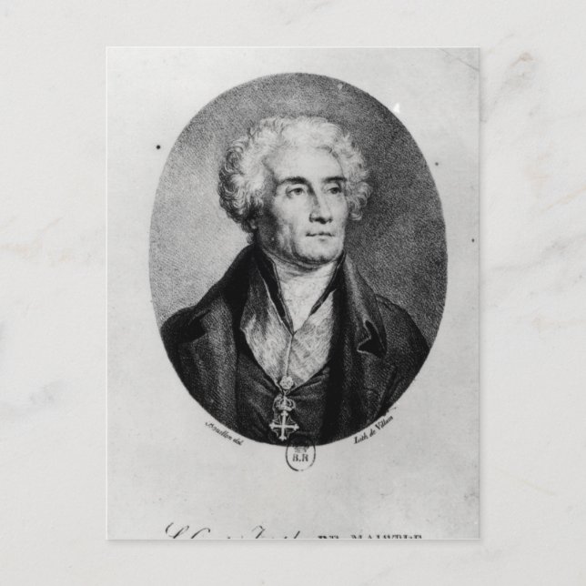 Postal Retrato del conde Joseph de Maistre (Anverso)