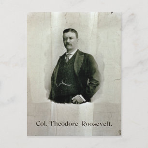 Postal Retrato del Coronel Theodore Roosevelt (litho)