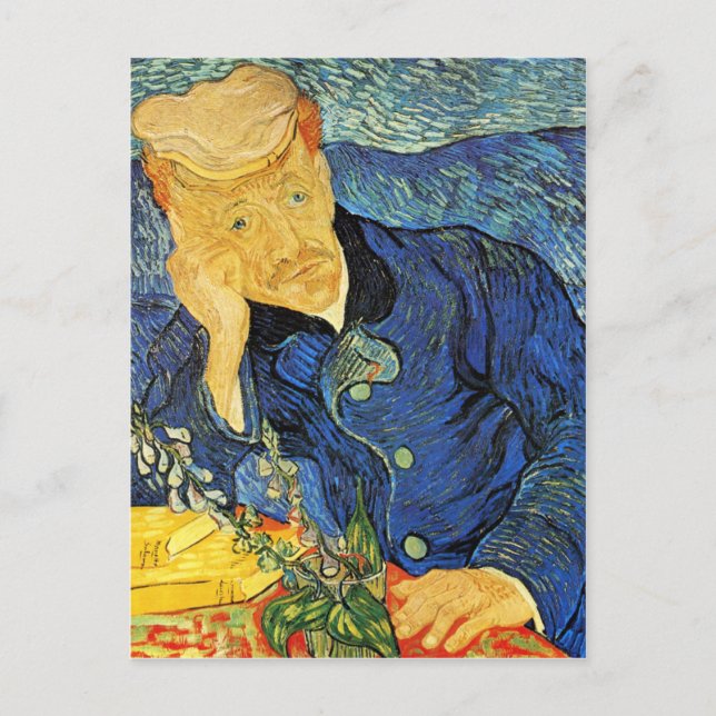 Postal Retrato del Dr. Paul Gachet, Vincent Van Gogh (Anverso)