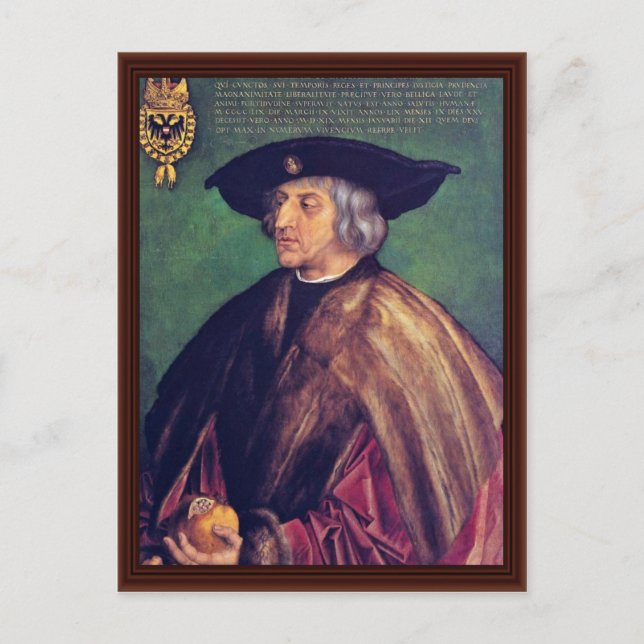 Postal Retrato Del Emperador Maximiliano I De Albrecht Dü (Anverso)