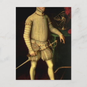 Postal Retrato del emperador Maximiliano II 1557