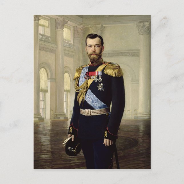 Postal Retrato del emperador Nicolás II, 1900 (Anverso)