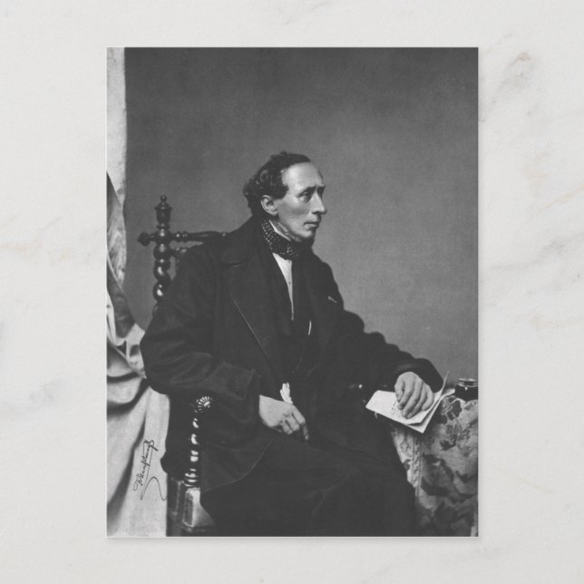 Postal Retrato del escritor Hans Christian Andersen (Anverso)