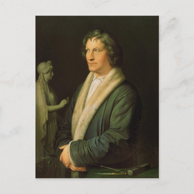 Postal Retrato del escultor Bertel Thorvaldsen (Anverso)