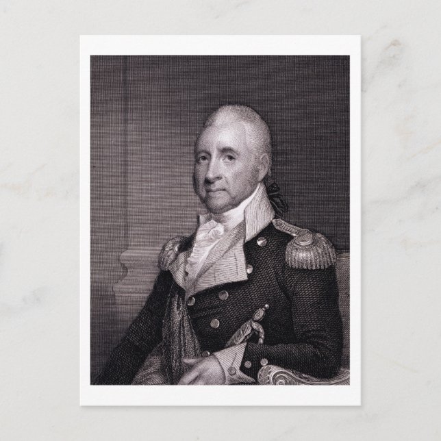 Postal Retrato del General de División John Brooks, graba (Anverso)