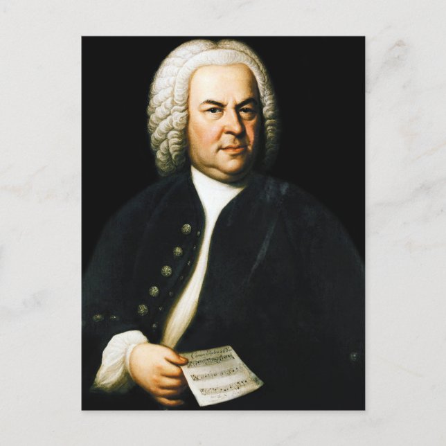 Postal Retrato del gran compositor Bach (Anverso)