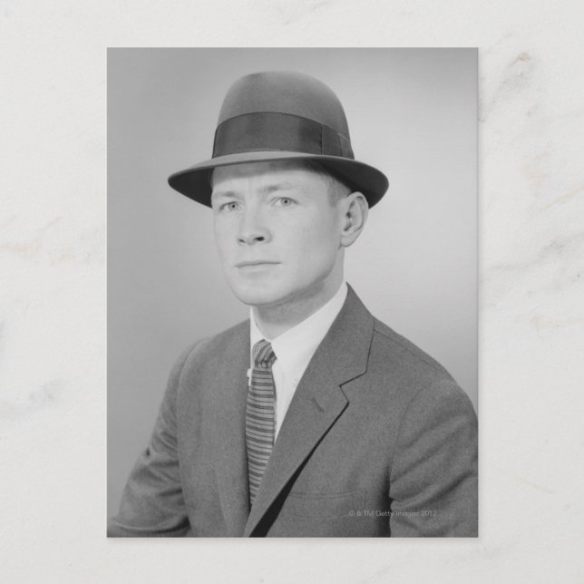 Postal Retrato del hombre (Anverso)