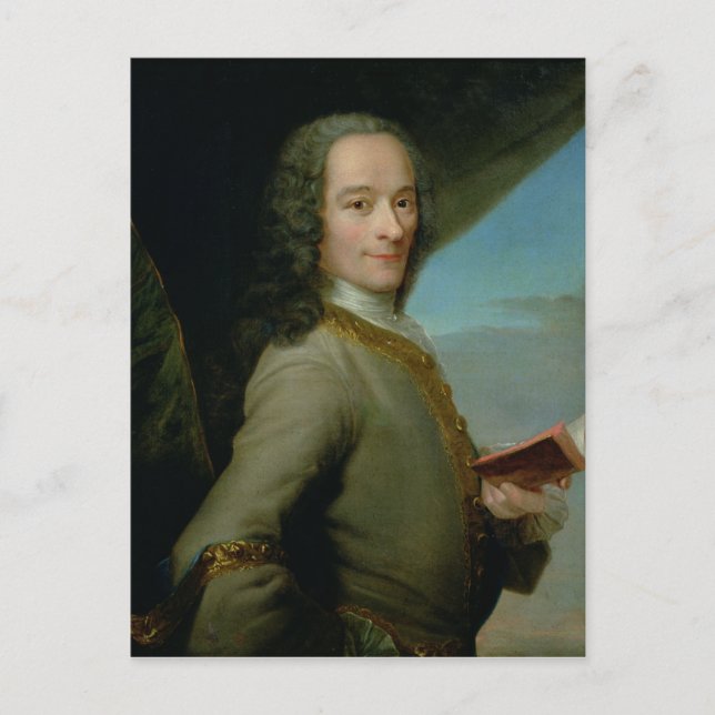 Postal Retrato del joven Voltaire (Anverso)