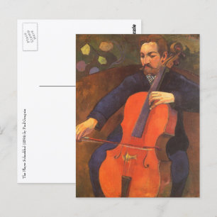 Postal Retrato del jugador Schneklud de Paul Gauguin