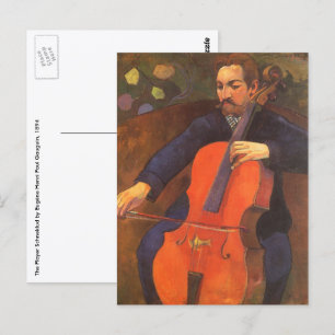 Postal Retrato del jugador Schneklud de Paul Gauguin
