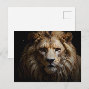 Postal Retrato del león