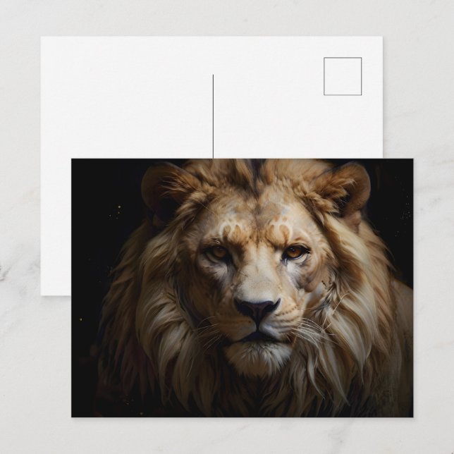 Postal Retrato del león (Anverso / Reverso)