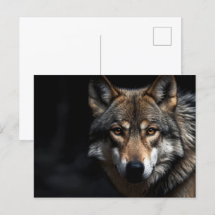 Postal Retrato del lobo