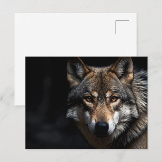Postal Retrato del lobo (Anverso / Reverso)