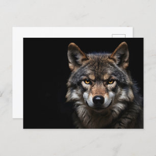 Postal Retrato del lobo