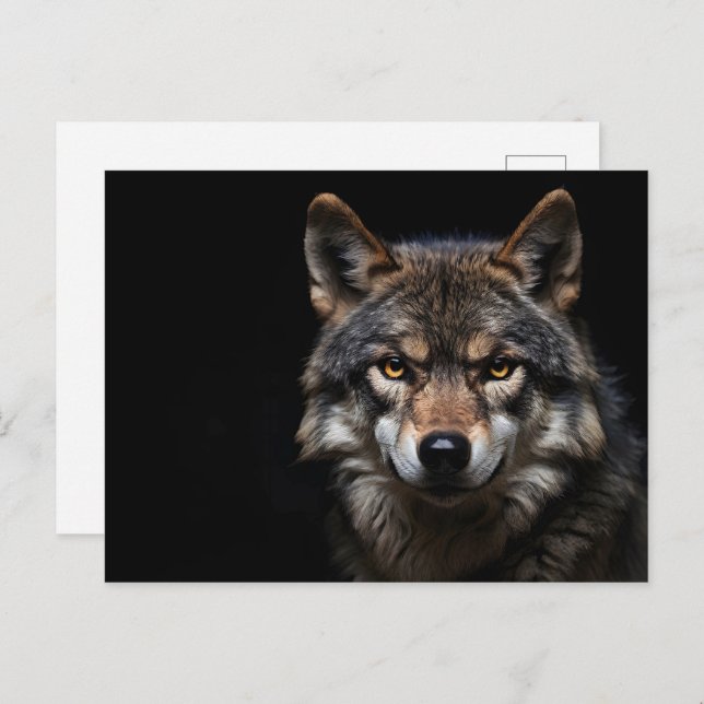 Postal Retrato del lobo (Anverso / Reverso)