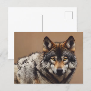 Postal Retrato del lobo